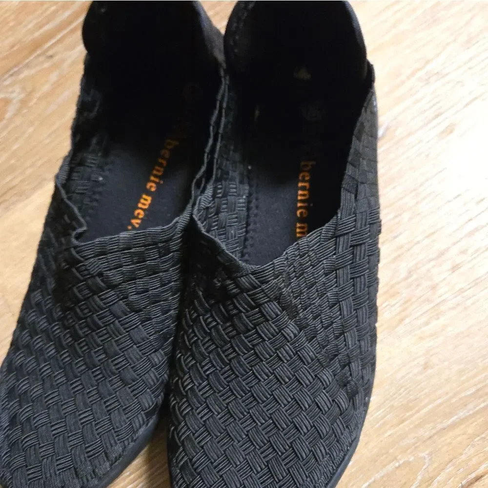 bernie mev. Men's Black Woven Shoes
